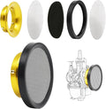 Carburetor Carb Velocity Stack Air Filter Cleaner Modified Trumpet Aluminum Alloy with Sponge Filter Steel Mesh for PWK32-34mm Short Style Fast Intake Suggest for Small Displacement (Gold, 55mm)
