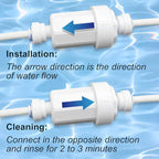 Outdoor Misting System Water Filter 2 Pieces Calcium Inhibitor Filter for 1/4 Garden Hose Hard Water Filter Misting System Protector 100 Mesh
