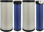 2SET P827653 P829332 Air Filter Kit Compatible with Bobcat 863 863G 964 873 873G Kubota Excavator KX080-4 KX080-3 KX080-3T Skid Steer Loaders SSV75C SSV65C Replace 6666375 6666376