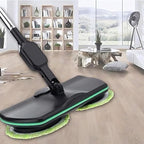 Cordless Electric Mop, 35dB Quiet Floor Cleaner with Dual Motor, Lightweight Spin Scrubber for Hardwood Tile Marble, Adjustable Handle, Rechargeable Polisher, Washable Pads，6 PCS Cleaning Cloths