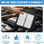 Engine Air Filter Compatible with Honda Accord 2008-2012, Crosstour 2012-2015 L4 2.4L Models | Direct Replacement for Part #17220-R40-A00