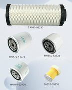 Filter Kit Fit For Kubota L2501 L2800 L3200 L3400 L3700SU L3800 HST Tractor, Air Filter, Oil Filter, Lube Filter, Fuel Filter, Hydraulic Oil Filter Kit Replaces HH164-32430 6A320-59930, 6 Pcs