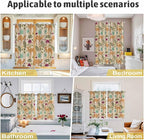 2 Panel Kitchen Cafe Curtains, Desert Camels Sunlight Filtering Nature Air Through, Home Decor Window Covering Tier Curtains for Living Room 80W x 84L inch Vintage Sand Animals Aloe Vera Leaves Beige