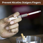 Cigarette Filters Color Plating 10pcs Cigarette Holder Reusable Clean Tar Tobacco Filter with Multi-Filtering for Standard Size Cigarettes Ø8mm,Slim Cigarettes Ø6mm and Ø5mm