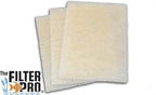Cut Replacement Skimmer Mat Beige Coarse Filter Media to Fit Popular Brands, Made in USA (14" x 18" x 1.25" Thick - 3 Pack)