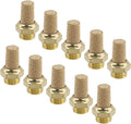 Wealrit 10 PCS Pneumatic Exhaust Mufflers, 1/8" Male Thread Hex Copper Air Muffler Silencer, 0.87" Length Industrial Muffler Filter Air Line Fitting for Compressed Air Systems, Valves, Cylinders