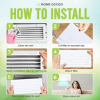Air Vent Filters - 20"x118" makes 50 Filters w/ 197" Installation Tape,Electrostatic MERV 8 Media for AC HVAC Air Duct Filter Register & Grilles