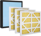 Upgraded 3 Pack MERV-11 Filter and 1 Pack HEPA& Activated Carbon Filter Replacement Set Compatible with AlorAir CleanShield HEPA 550 Air Scrubber (Pack of 4)
