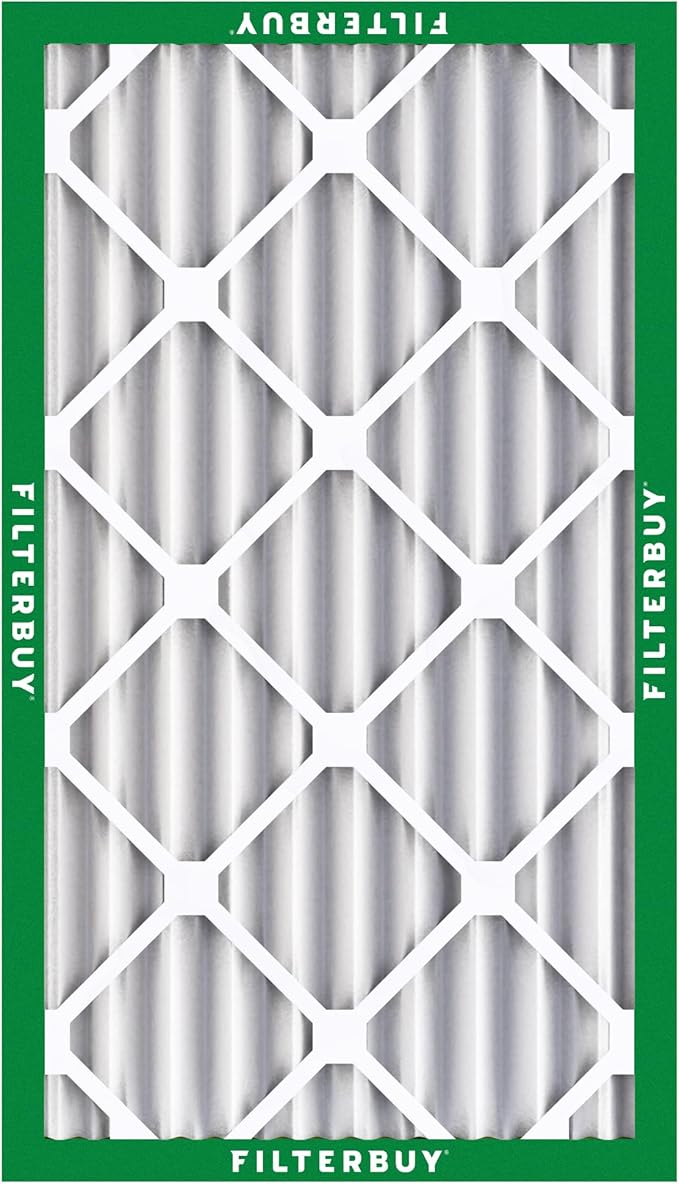 Filterbuy 12.5x21x4 Air Filter MERV 8 Essential Dust & Allergy Defense (2-Pack), Electrostatic Pleated HVAC AC Furnace Filters Replacement, Made in USA (Actual Size: 12.50 x 21.00 x 3.63)