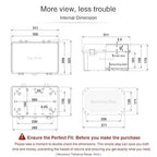 QILIPSU Waterproof Junction Box IP67 Outdoor Plastic Electrical Project Enclosure Weatherproof with Inner Door, Mounting Plate, Wall Brackets, Hinged Clear Cover 11.8"x7.9"x6.7" CC-D
