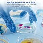 SimPure MCE Gridded Membrane Filter Sterile, 47mm Diameter and 0.45um Pore Size, Individual Pack Membrane Disc Filter, Hydrophilic Filter Paper, Pack of 1000