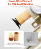 VEVOR Air Compressor Filter Regulator, 3/4" NPT 3-Stage 5μm & 0.3μm & 0.1μm Air Drying System with Micron Filters and Desiccant Dryer, Auto Drain Air Compressor Water Separator 175PSI Max Pressure