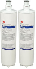 3M Water Filtration Replacement Cartridge for Commercial Ice Maker Machine HF20-S for High Flow Serie ICE120-S, Reduce Sediment, Microplastics, Chlorine Taste and Odor, Cyst, Inhibit Scale (Pack of 2)