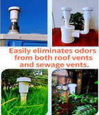 Activated Charcoal Exhaust Vent Filter & Sewer Vent Refill – Universal for 6" Exhaust Pipes