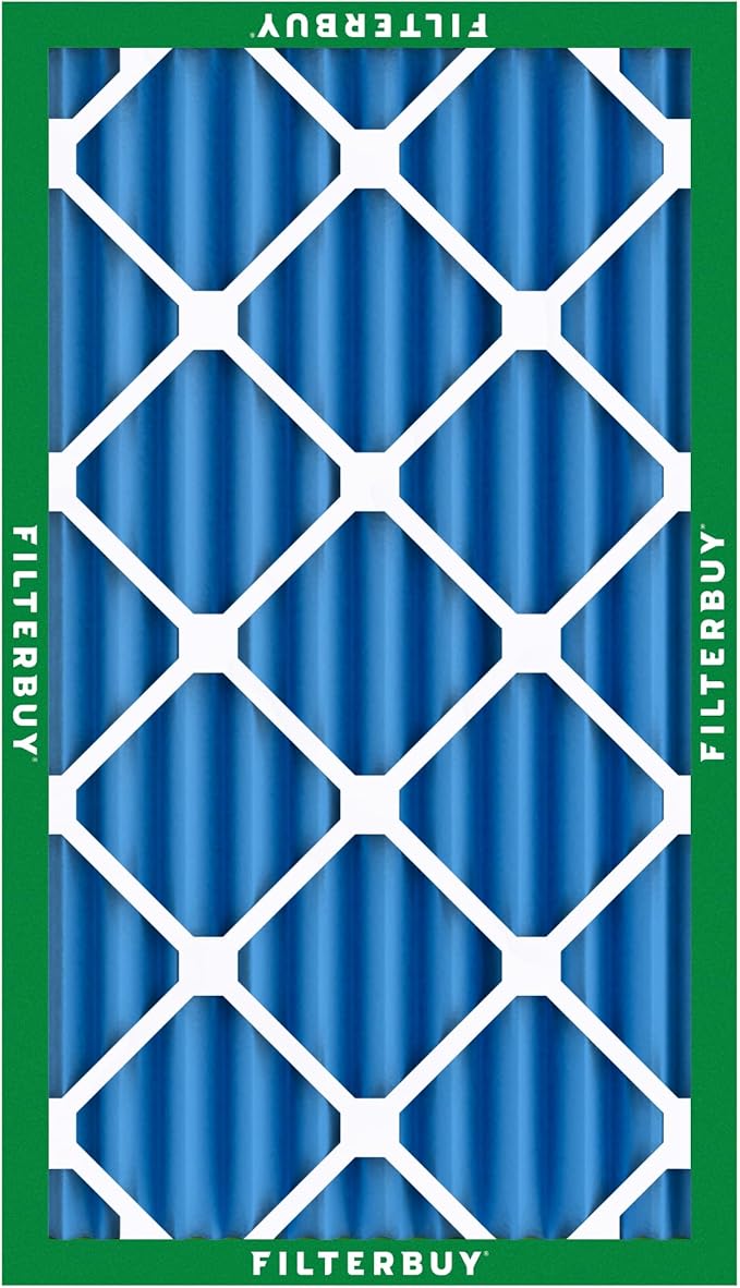 Filterbuy 16x25x4 Air Filter MERV 13 Optimal Smoke & Allergy Defense (3-Pack), Electrostatic Pleated HVAC AC Furnace Filters Replacement, Made in USA (Actual Size: 15.50 x 24.50 x 3.63)