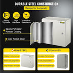 VEVOR NEMA Steel Enclosure, 16 x 16 x 8'' NEMA 4X Steel Electrical Box, IP66 Waterproof & Dustproof, Outdoor/Indoor Electrical Junction Box, with Mounting Plate