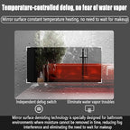 Backlit LED Illuminated Bathroom Mirror with LED Lights, Lighted Bathroom Makeup Wall Mounted Mirror with Demister Pad, Sensor Touch Switch, Horizontal/Vertical(H70*W80CM/H27.5*W31.4IN)