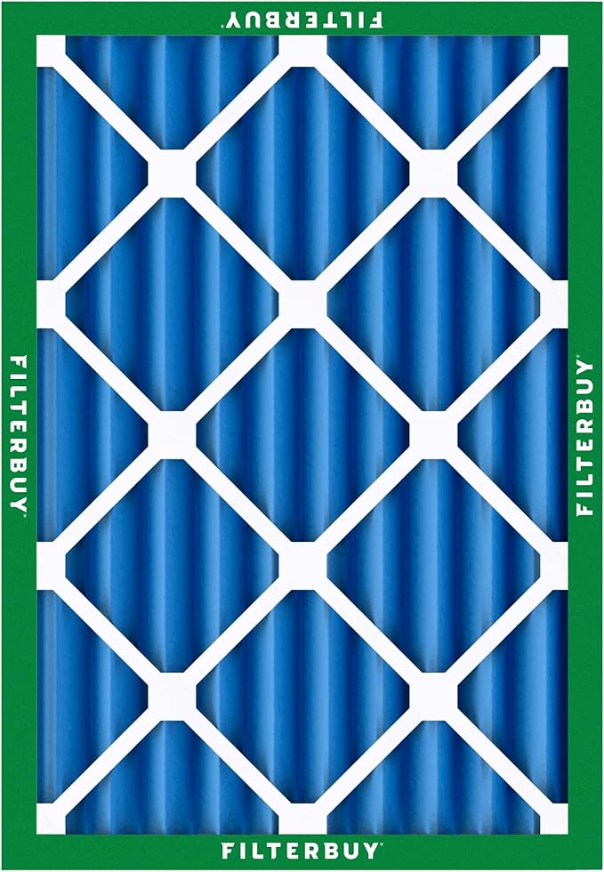 Filterbuy 18x24x4 Air Filter MERV 13 Optimal Smoke & Allergy Defense (3-Pack), Electrostatic Pleated HVAC AC Furnace Filters Replacement, Made in USA (Actual Size: 17.50 x 23.38 x 3.63)