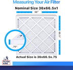 Filter King 36x66.5x1 Air Filter | 4-PACK | MERV 8 HVAC Pleated A/C Furnace Filters | MADE IN USA | Actual Size: 36 x 66.5 x .75"