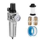 NANPU Industrial Grade Heavy Duty Particulate Filter & Air Regulator, Metal Bowl, Suitable for Paint Spray (3/4" NPT, Auto Drain)