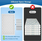 14x14x1 MERV 11 Air Filter, Quality AC/HVAC Furnace Filter，1 Reusable ABS Frame + 4 Pack Replaceable Filter Media，Breathe Fresher and Cost-effective