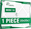 20x20x1 ECO POWER Air Filter MERV 10, Pleated HVAC AC Furnace Air Filters Replacement, Comparable to MPR 1000 & FPR 7 (Actual Size: 19.6 x 19.6 x 0.75 Inches), SB3334