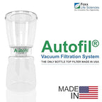 Foxx Life Sciences 1141-RLS Autofil Sterile Disposable Vacuum Filter Units with 0.45um PES Membrane for Prefiltration or Clarification, 250mL, Pack of 12