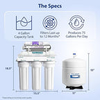 APEC Water System ROES-PHUV75 Essence Series Top Tier Alkaline Mineral pH+ and UV Ultra-Violet Sterilizer 75 GPD 7-Stage Ultra Safe Reverse Osmosis Drinking Water Filter System