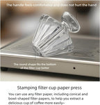 PC Coffee Filter Press Tool for Enhanced Brewing & Leakproof Extraction Efficiency Coffee Filter Paper Pressure Tool