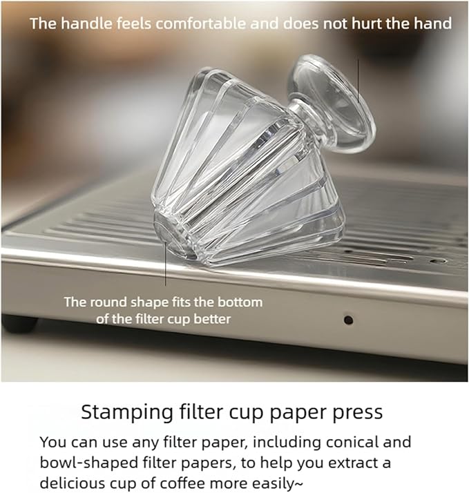 Practical Coffee Filter Paper Press Tool Perfect for Pourring Over Brewing Enhanced Extraction PC Texture Brewing Paper Fitting Accessory