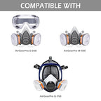 AirGearPro F-500 Multi Gas Cartridge, Carbon Filters for Reusable Respirator Gas mask G-500/M-500/G-750, Anti Dust, Anti Gas for Chemical, Industrial, Painting, DIY, Sanding Work
