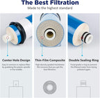 Membrane Solutions FX12P FX12M Replacement Filters Compatible with GE GXRM10RBL GXRV10ABL Reverse Osmosis Water Systems (36 GPD RO Membrane and 2x Carbon Filters)