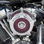 HDBUBALUS Motorcycle CNC Spike Air Cleaner Air Filter Intake System Filter (D-For M8 Touring 17-23,Trike 17-25,Softail 18-24)