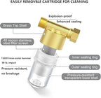 FA20 Brass Sediment Filter, Reusable Washer Water Filters, Traps Sand, Rust, 40 Micron Inline Water Filters for Washing Machines, Shower, Well