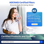 iSpring FA15 Alkaline Inline Water Filter Cartridge, 10” x 2” with 1/4” Quick Connect, NSF Certified, Add-on for RO Systems, Balances pH & Restores Minerals, 3-Layer Replacement Filter