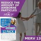 16x30x1 Air Filter MERV 13 Rating, 12 Pack of Furnace Filters Comparable to MPR 1500-2200 & FPR 9 - Made in USA by AIRX FILTERS WICKED CLEAN AIR.