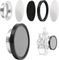 Carburetor Carb Velocity Stack Air Filter Cleaner Modified Trumpet Aluminum Alloy with Sponge Filter Steel Mesh for PWK32-34mm Short Style Fast Intake Suggest for Small Displacement (Silver, 55mm)