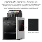 Low Noise Air Filtration Systems Cartridge for H2D Commercial/Personals 3D Printing Equipment Plugs and Play Air Filter for Systems
