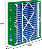 Filterbuy 21x24.5x5 Air Filter MERV 13 Optimal Smoke & Allergy Defense (2-Pack), Electrostatic Pleated HVAC AC Furnace Filters for Rheem, Ruud, and Protech (Actual Size: 20.63 x 24.13 x 4.38)