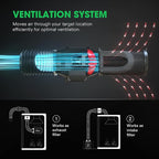 VIVOSUN 8 Inch Air Carbon Filter Smelliness Control with Australia Virgin Charcoal for Inline Fan, Grow Tent Smelliness Scrubber, Pre-Filter Included, Reversible Flange 8" x 20", Black