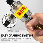 LE LEMATEC Air Dryer for Compressor - Inline Water Separator & Air Tool Oil, 1/4" NPT Moisture Separator for HVLP Spray Guns, Plasma Cutters, Pneumatic Tools, 2-150 PSI (Pack of 2)