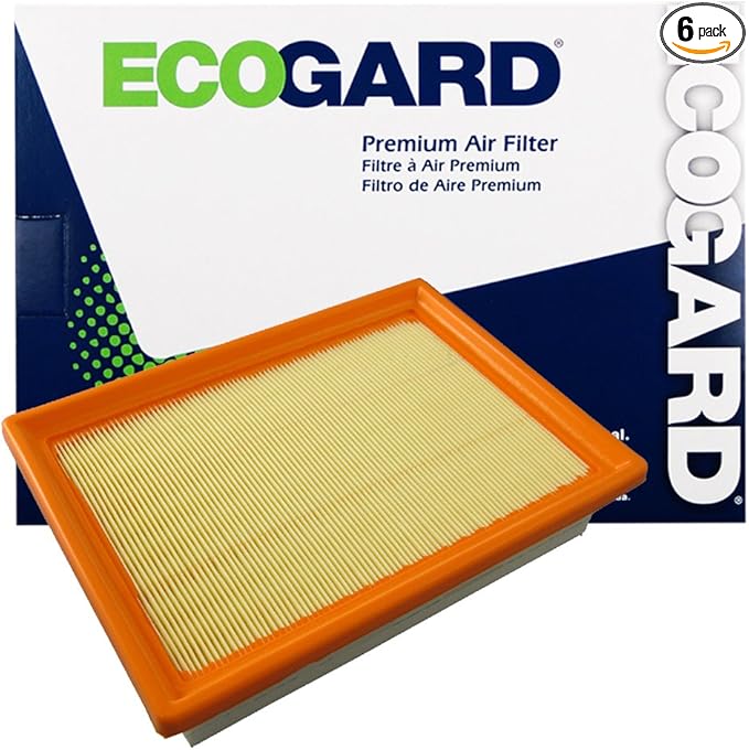 ECOGARD XA6273 Premium Engine Air Filter Fits 2022-2025 Chevrolet Captiva, 2012-2018 Sonic (Pack of 6)