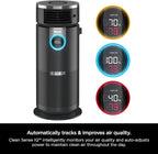 Shark HC451 3-in-1 Clean Sense Air Purifier, Heater & Fan, HEPA Filter, 500 Sq Ft, Oscillating, Small Room, Bedroom, Office, Captures 99.98% of Particles for Clean Air, Dust, Smoke & Allergens, Black