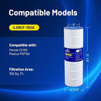 iLiving ILG8CF150A Premium Pool & Spa Filter Cartridge - Industrial-Strength Replacement for Pentair CC150/CCRP150, Unicel C-9415, Filbur FC-0687, Pleatco PAP150 | Fits Major Brands