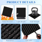 Nuanchu 120 Pcs 3D Slat Wall Panels 12 x 12 Inch PVC Fluted Textured Panel Cuttable Paintable DIY Wall Art Decorative Tiles for Ceiling Studio Bathroom Interior TV Background (Black)