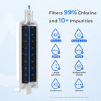 Waterdrop DA97-17376B Replacement for Samsung® HAF-QIN/EXP, DA97-08006C, RF28R7201SR, RF28R7351SG, WD-F45, Refrigerator Water Filter, 4 Filters