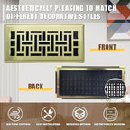 Air Floor Vent Adjustable Register 4x12 Inch Floor Register Vents for Home Floor Register Vents Brushed Gold Color