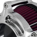 HDBUBALUS Motorcycle Air Filter Cleaner Intake Filter System Kit (B-For Touring 00-07/ Dyna 00-17,Softail 00-15)