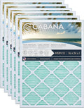 Cabana Filters 6-Pack 16x24x1 MERV 13 AC Furnace Air Filter for Home and Office - Indoor HVAC System Filtration Replacement, Captures Unwanted Particles