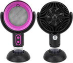 Rengue Desktop Range Hood, Portable Kitchen Exhaust Fan with Removable Filter and 2 Speed Gears, for Apartment Dormitory RV Camping Indoor Barbecue (Black Violet)
